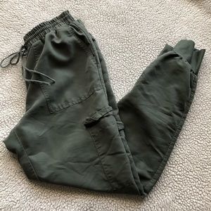 baggy green harem pants